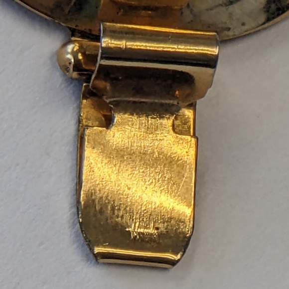 VTG GOLD TONE CHUNKY CONE BRACELET W/SECURITY CHAIN - Picture 14 of 14